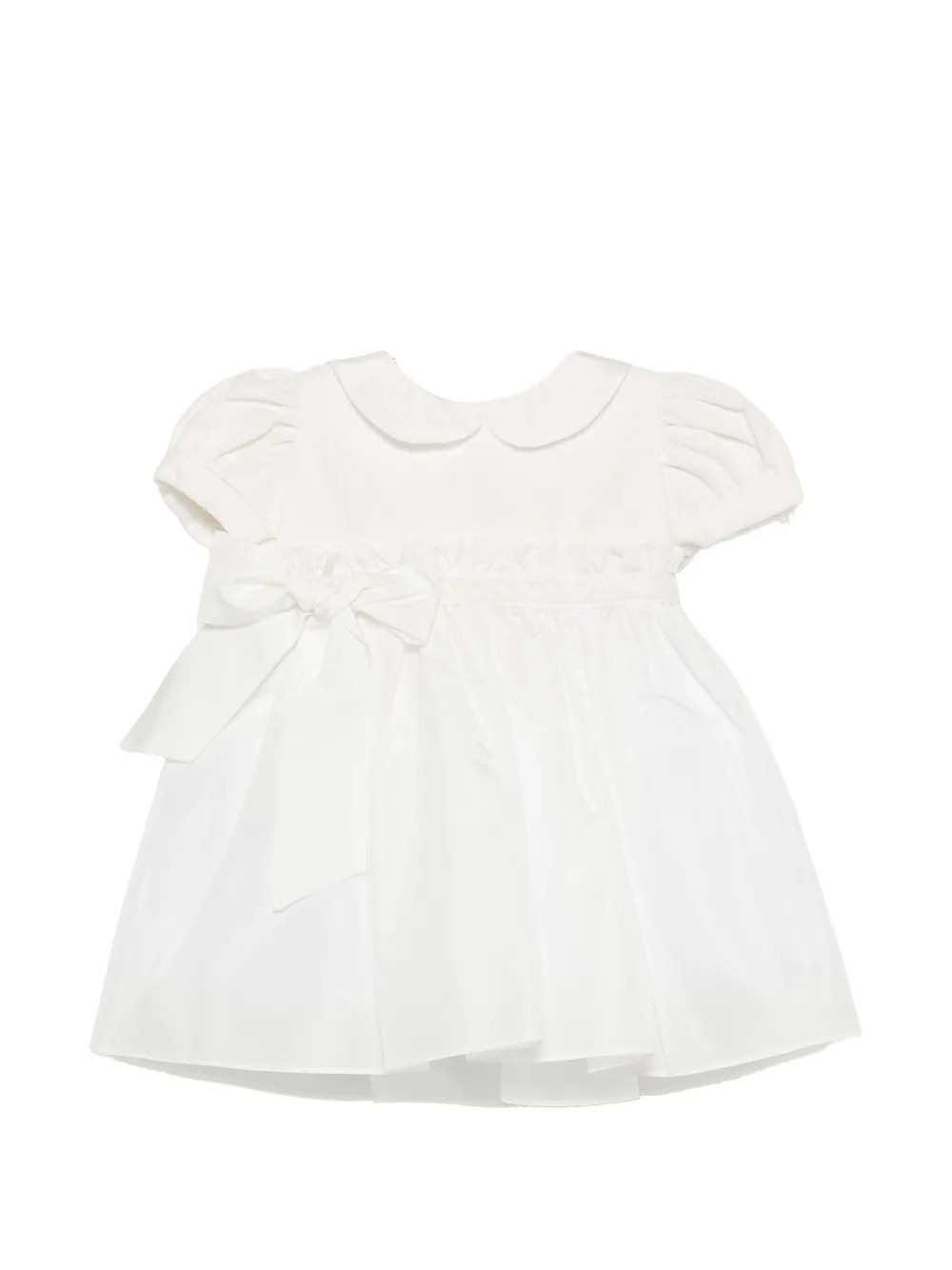 Mariella Ferrari bow-detail Peter Pan-collar dress - Bianco