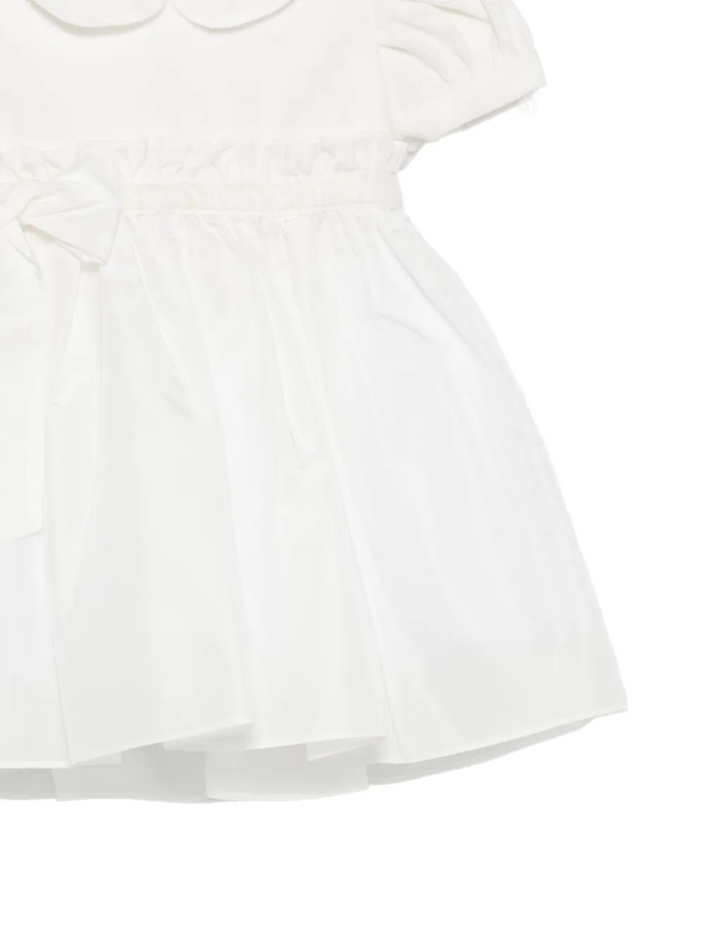 Mariella Ferrari Jurk met strikdetail en Peter Pan-kraag Wit