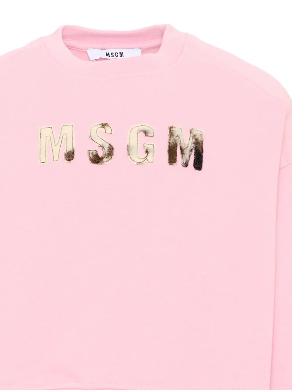 MSGM Kids Sweater met logopatch Roze