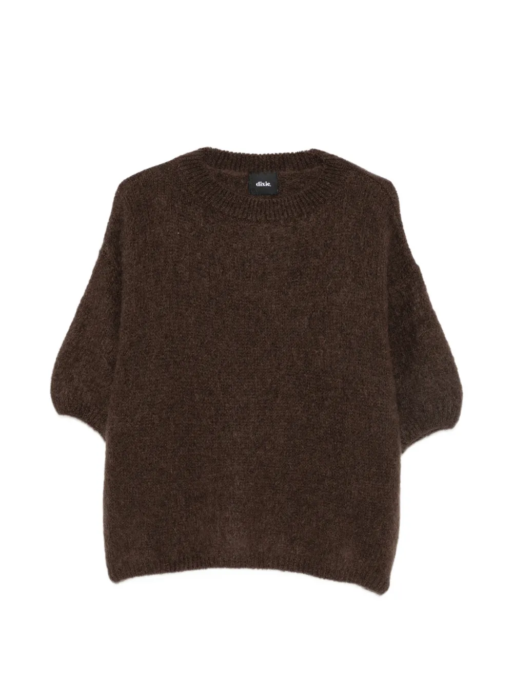 DIXIE short-sleeve knitted sweater - Marron DIXIE short-sleeve knitted sweater - Marron