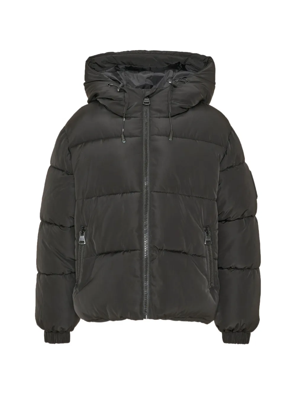 MSGM Kids logo-patch puffer jacket - Nero