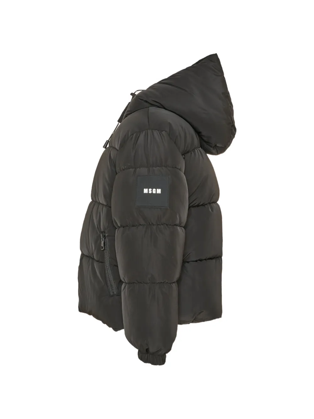 MSGM Kids Donsjack met logopatch Zwart