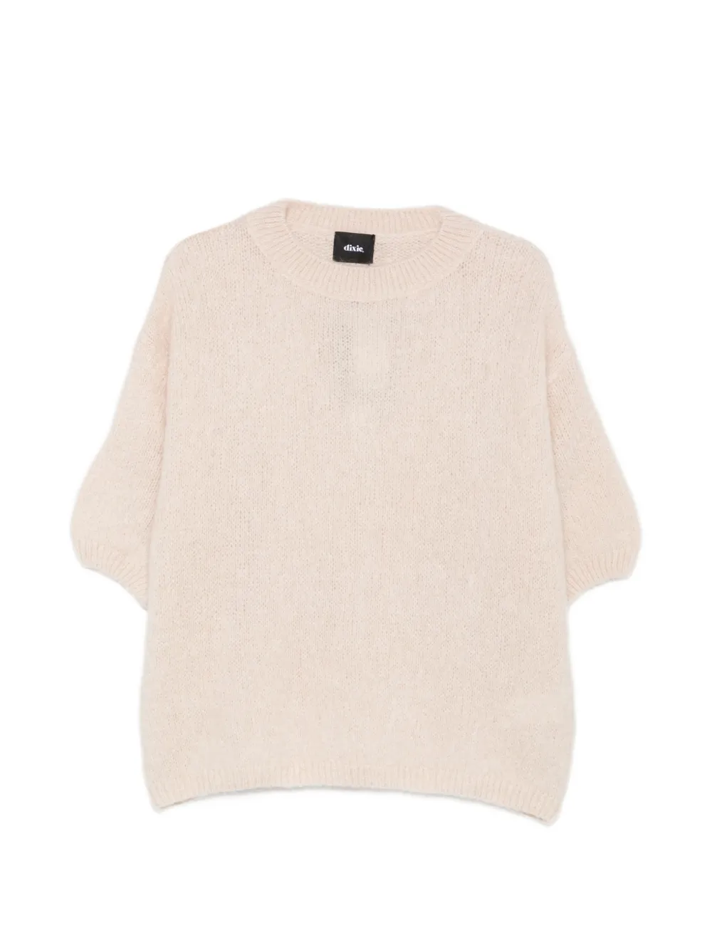Dixie Short-sleeve Knit Sweater In Neutral