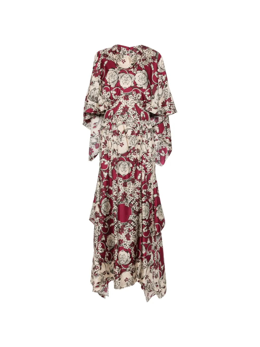 Antonio Marras floral-print cape-sleeve dress
