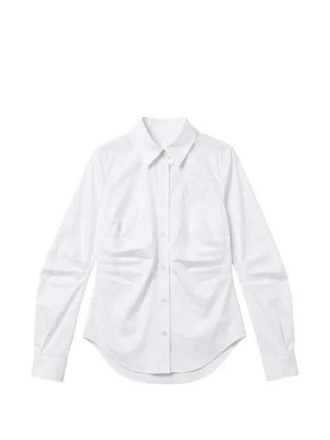 Pinko Kids ruched embroidered shirt
