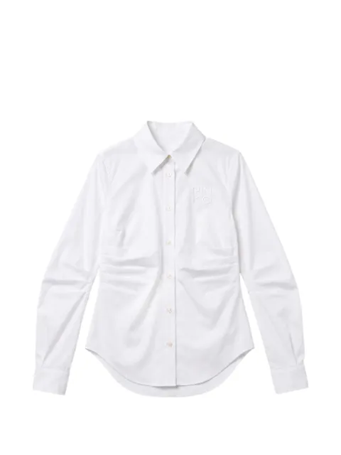 Pinko Kids ruched embroidered shirt