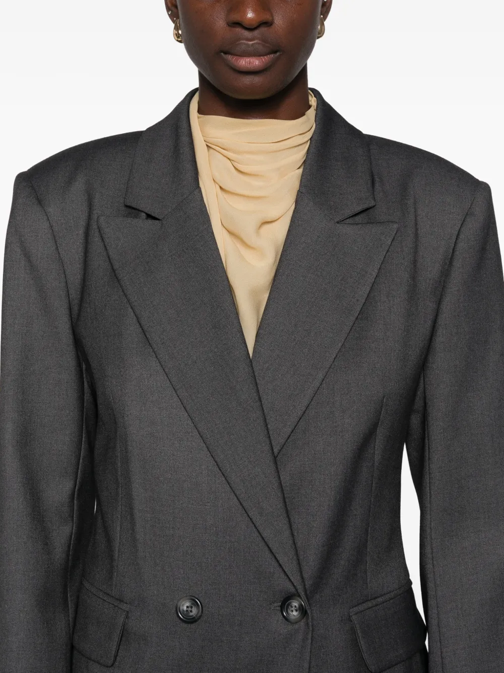 PHILIA LOFT Blazer met dubbele rij knopen en strik Grijs