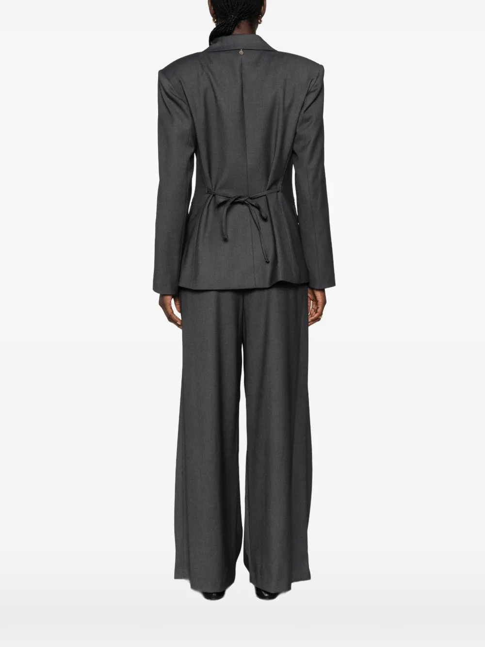 PHILIA LOFT Blazer met dubbele rij knopen en strik Grijs