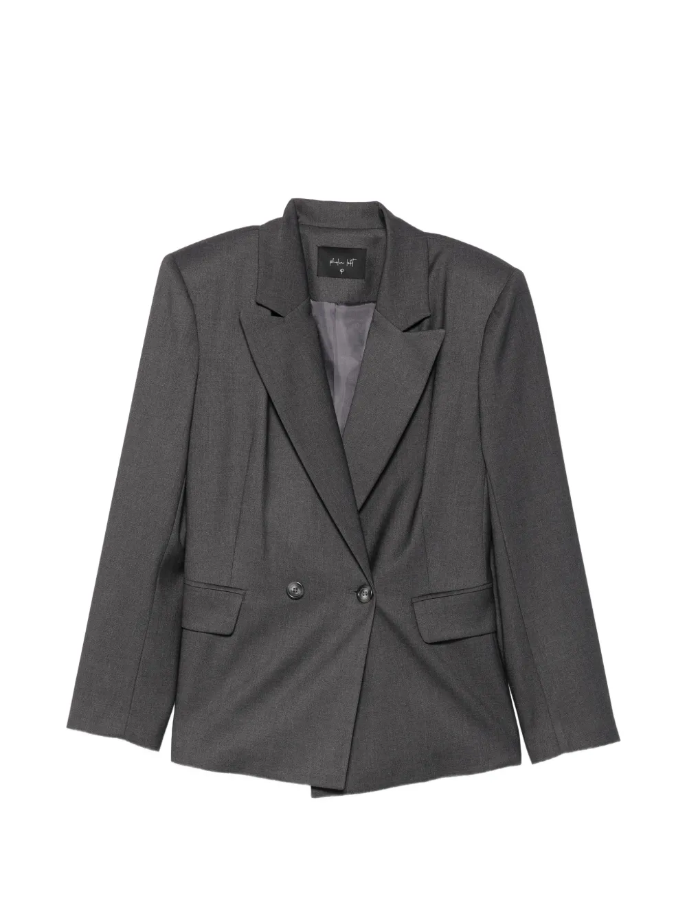 PHILIA LOFT double-breasted tie-back blazer
