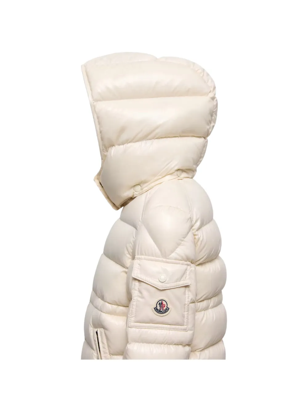 MONCLER GRENOBLE KIDS Maire donsjack met capuchon Beige