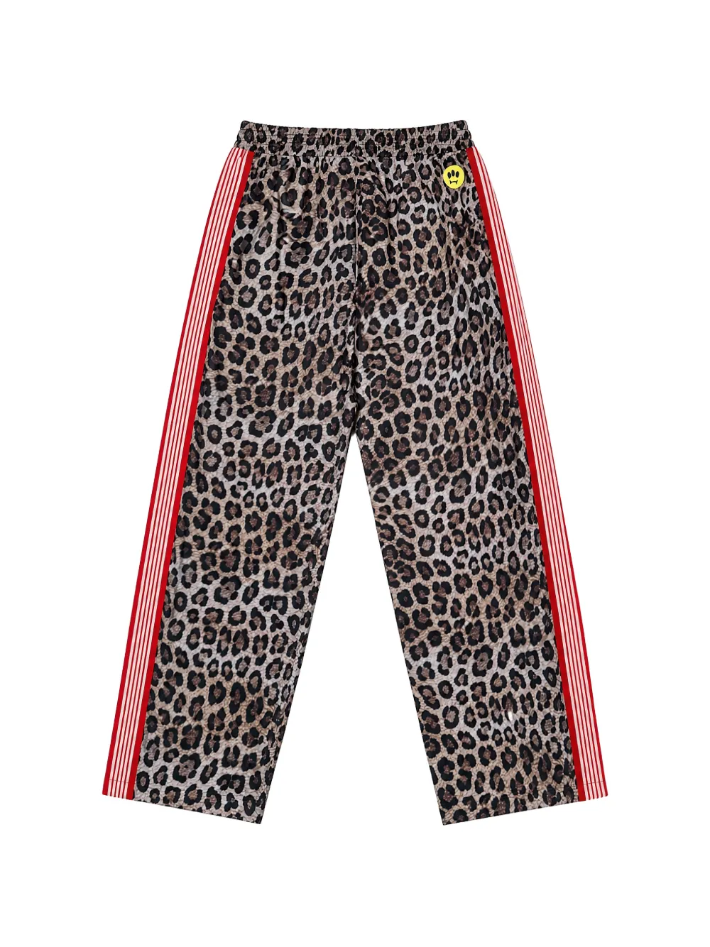 BARROW leopard-print side-stripe track pants Bruin