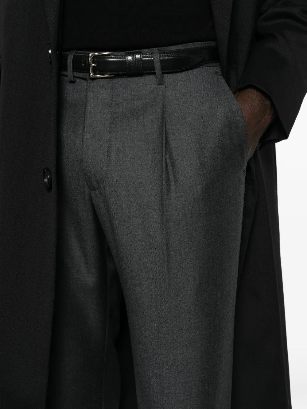 Tagliatore Cropped plooibroek Grijs