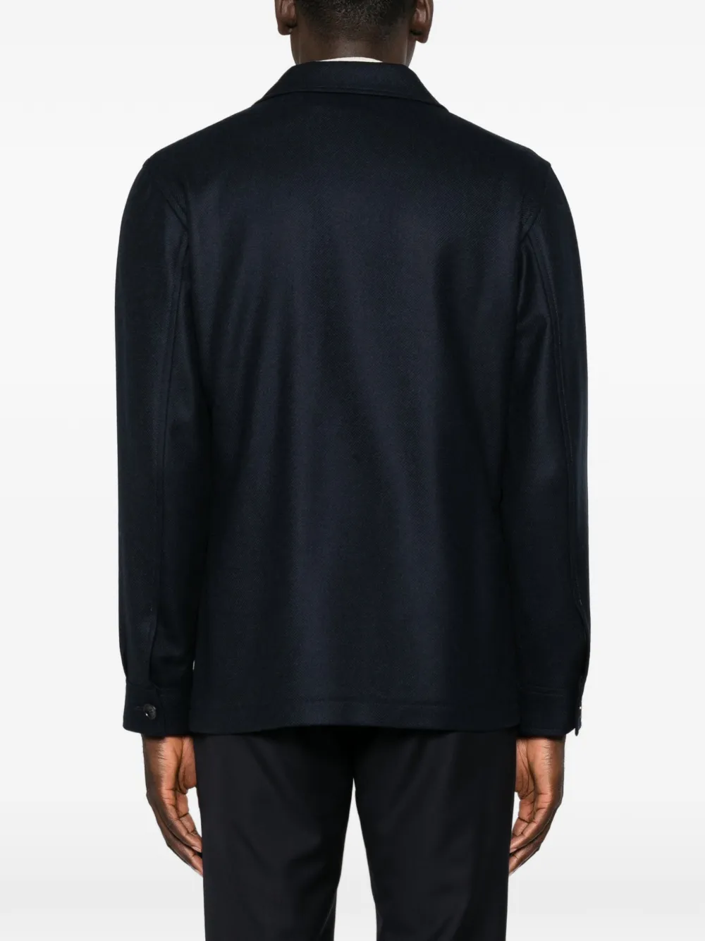 Tagliatore Calvin shirtjack met knopen Blauw