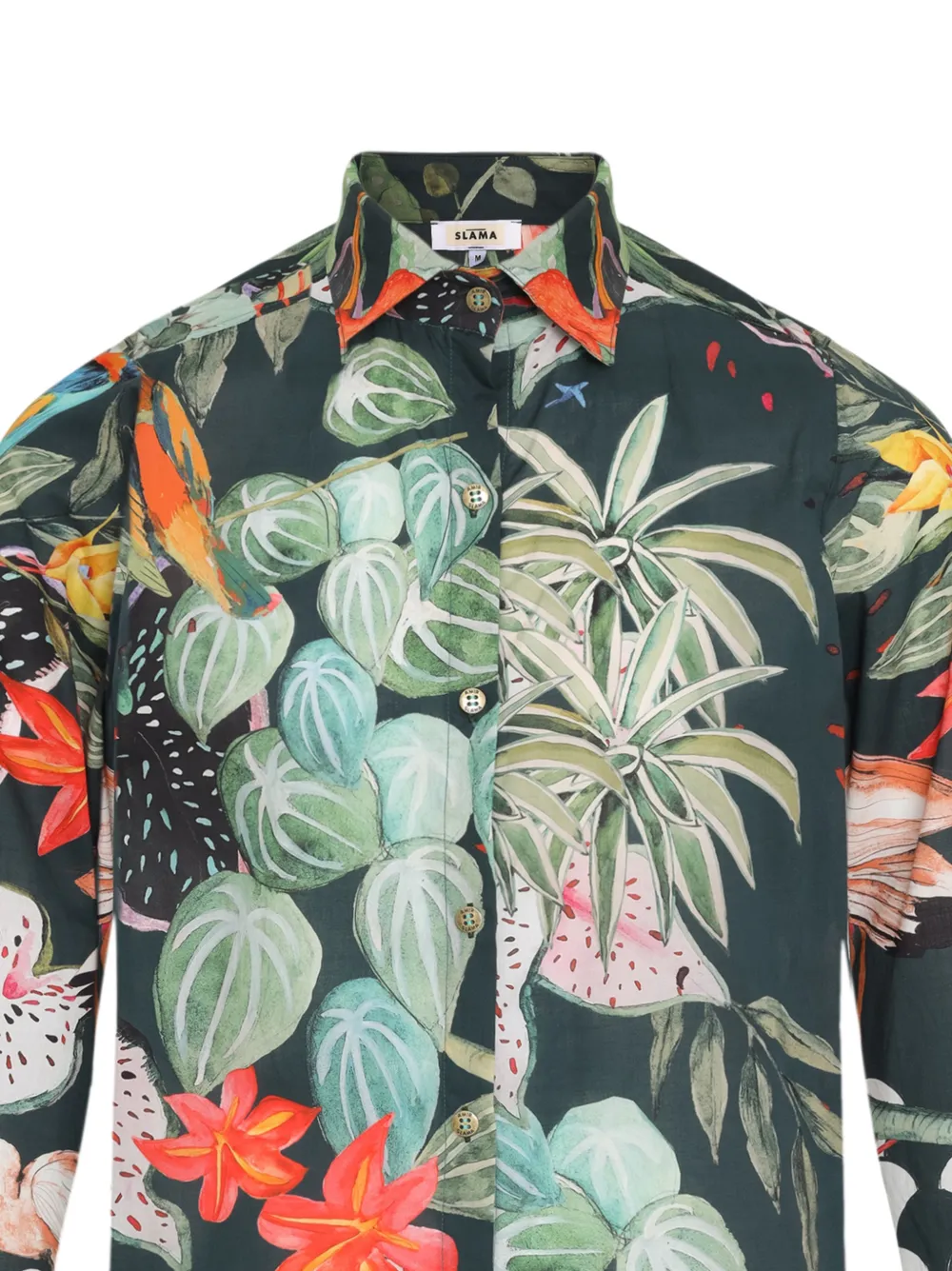 Amir Slama x Avatim overhemd met bloemenprint en lange mouwen Groen