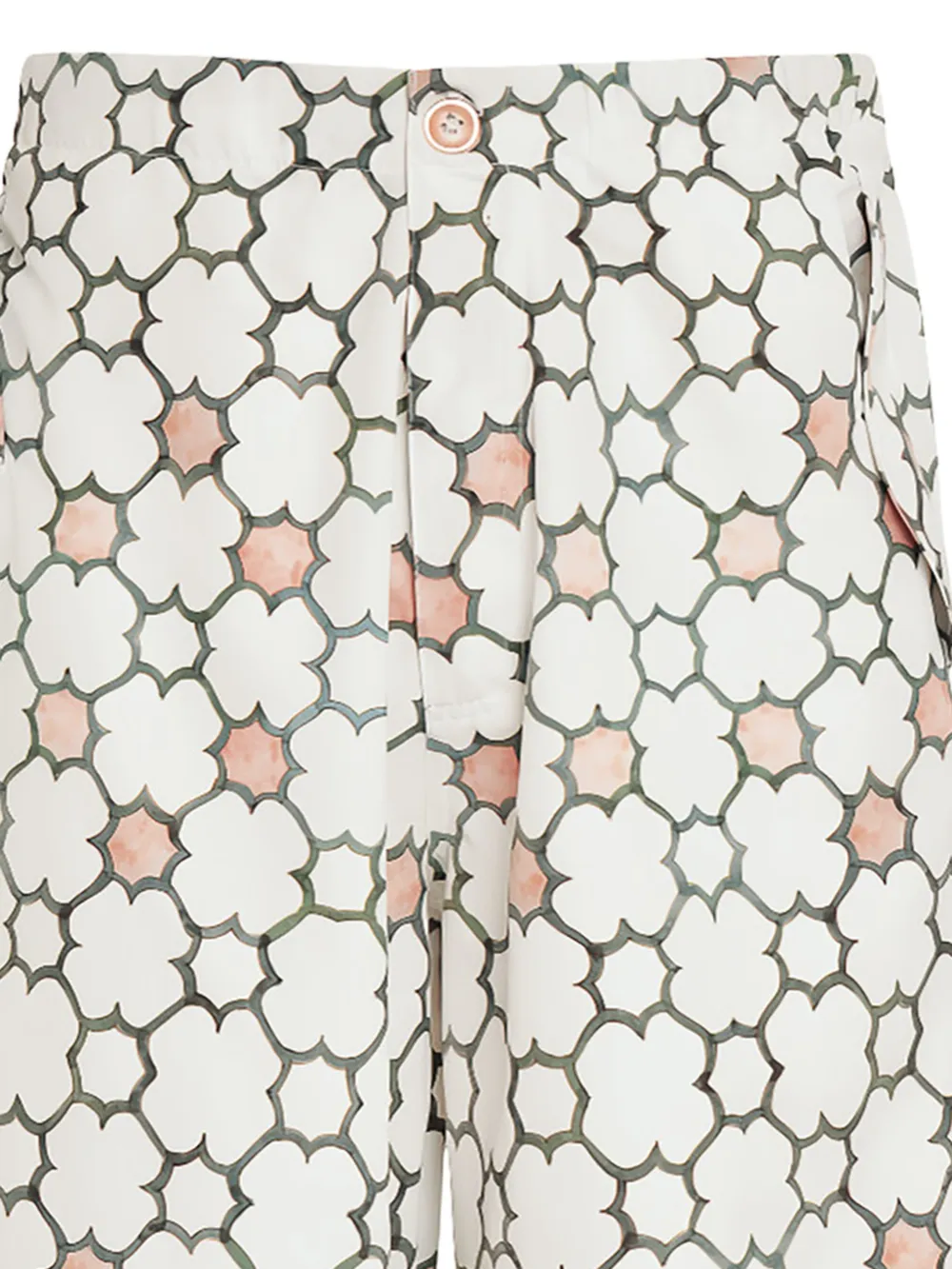 Amir Slama x Avatim straigt broek met geometrische print Wit