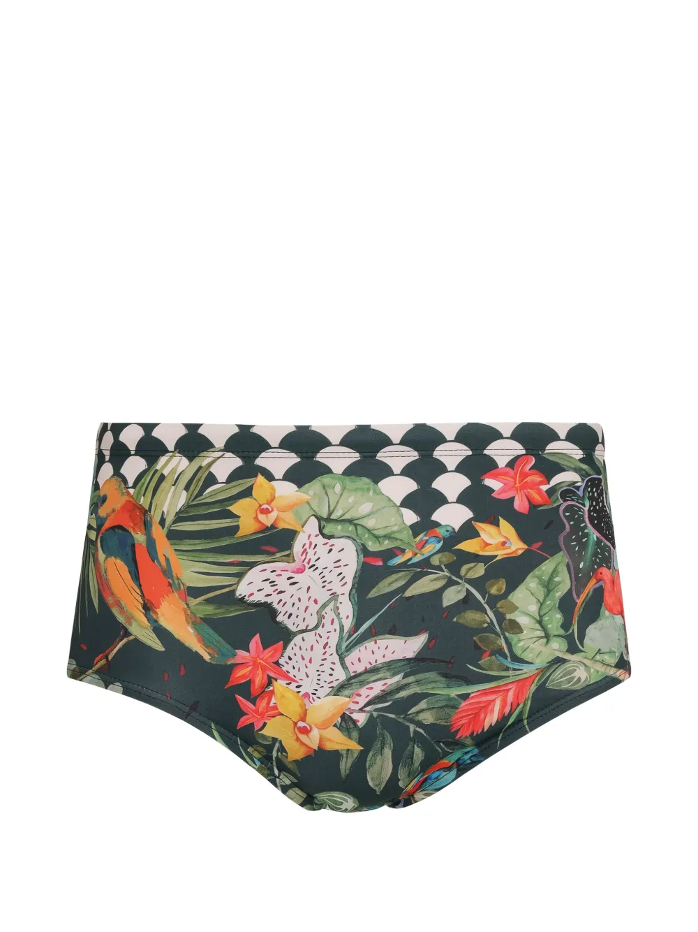 Amir Slama x Avatim Badehose mit tropischem Print - Grün