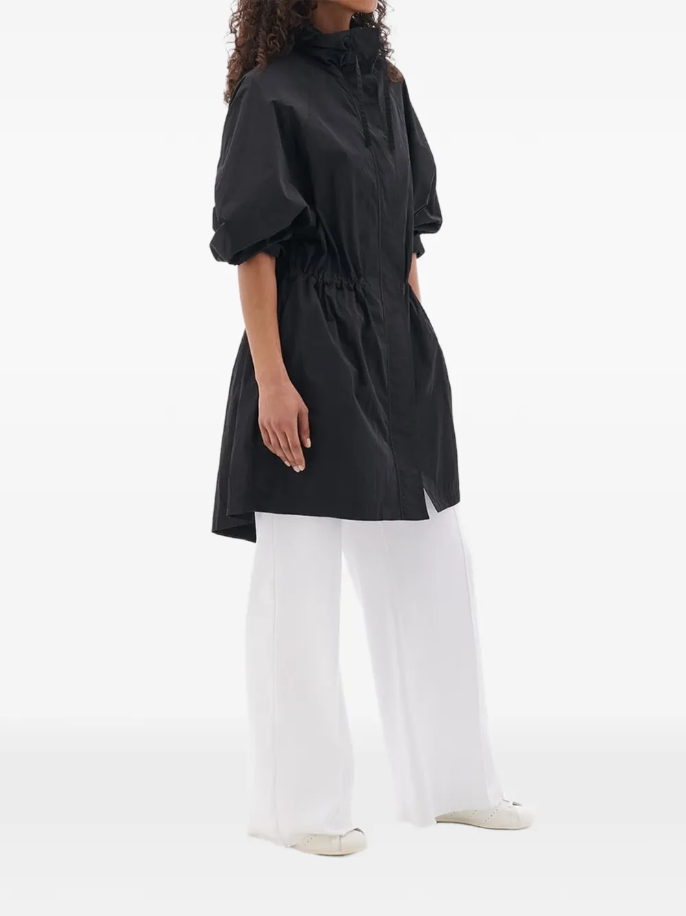 Another Tomorrow Hoodie met trekkoord en capuchon Zwart