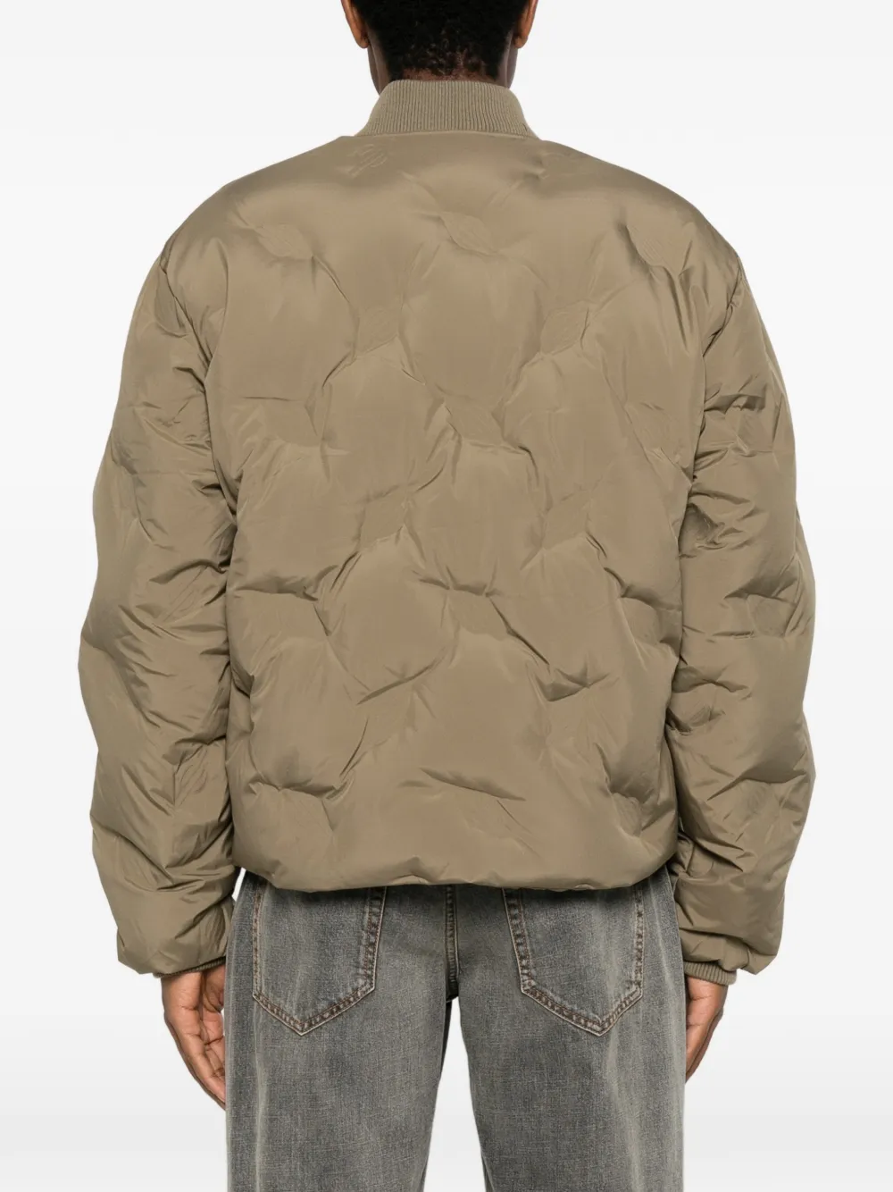 Daily Paper monogram-quilted puffer jacket Groen
