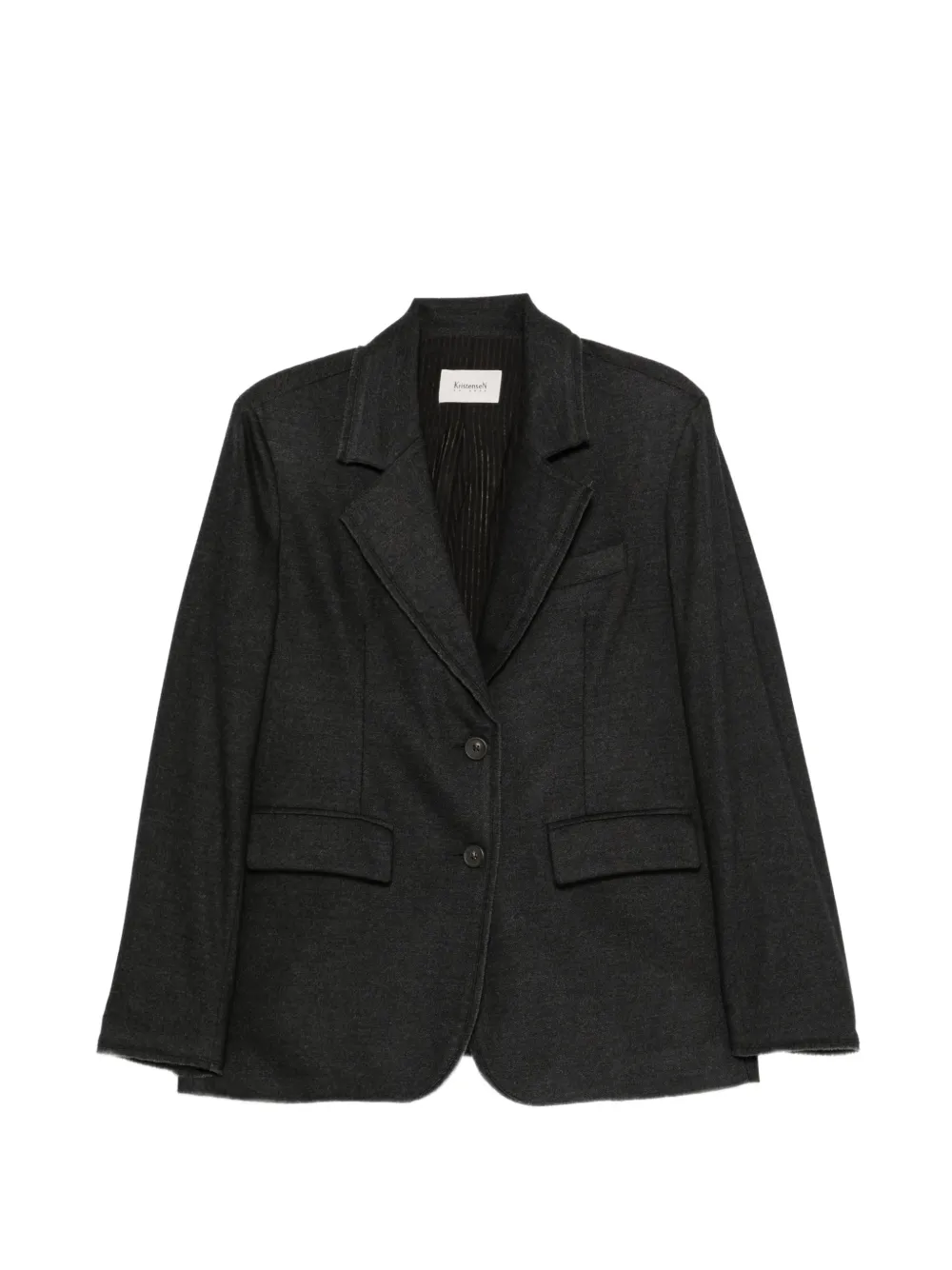 Kristensen Du Nord raw-edge notch-lapel blazer