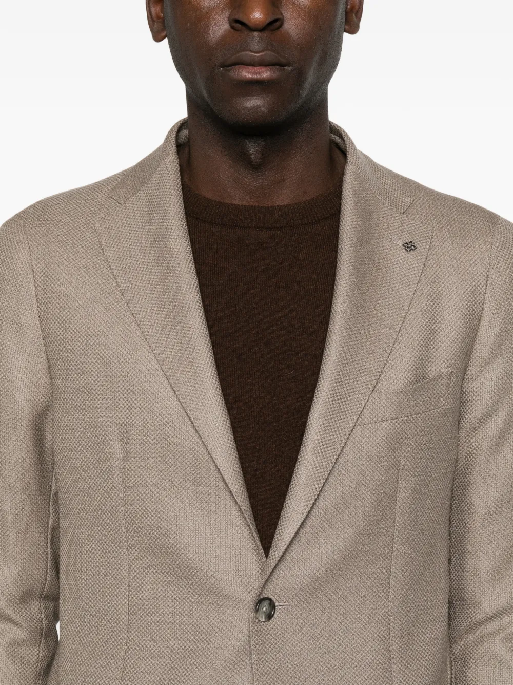 Tagliatore Blazer met enkele rij knopen Beige