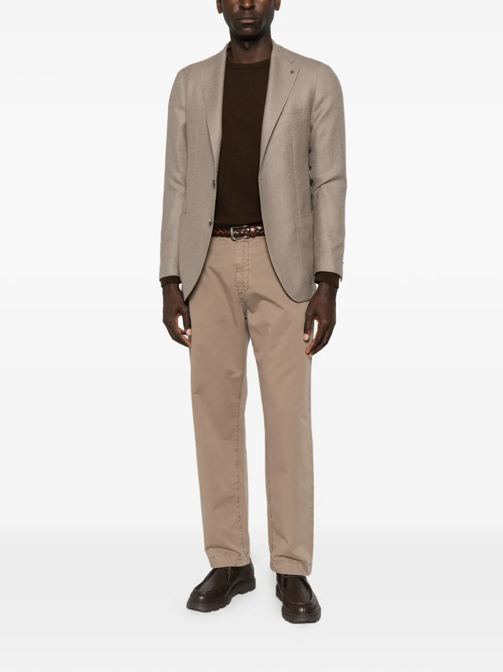 Tagliatore Blazer met enkele rij knopen Beige