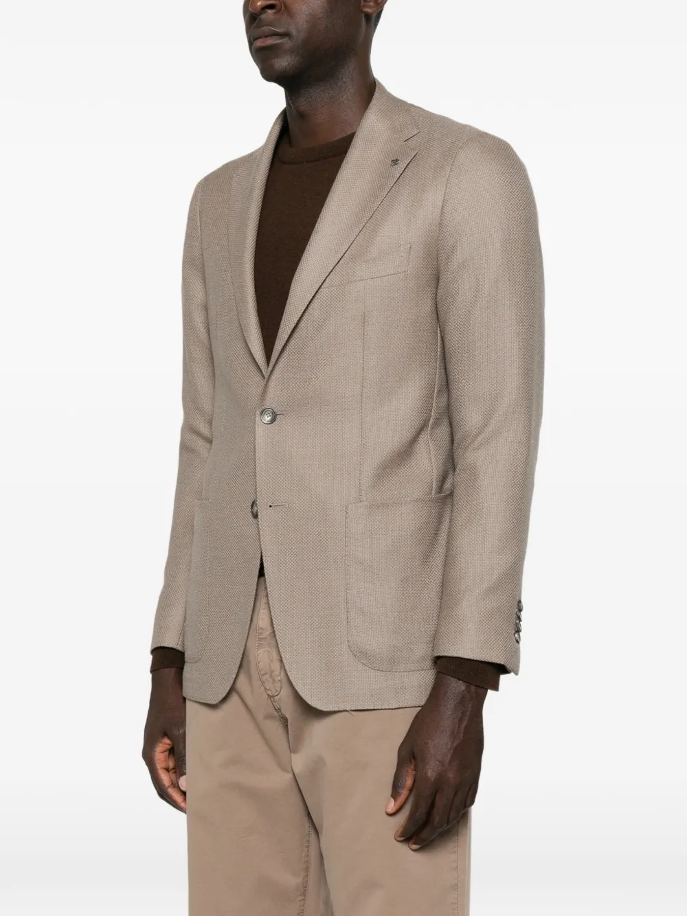 Tagliatore Blazer met enkele rij knopen Beige