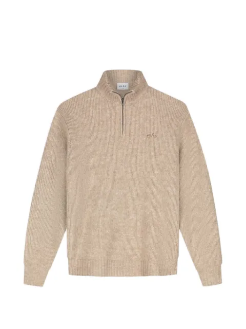 OLAF ribbed-knit quarter-zip sweater