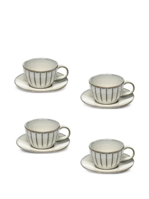 Serax Set aus vier Inku Espressotassen und Untertassen