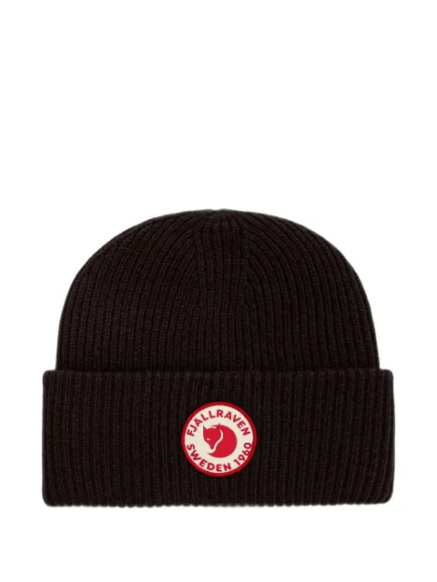Fjällräven 1960 logo-patch ribbed-knit beanie hat