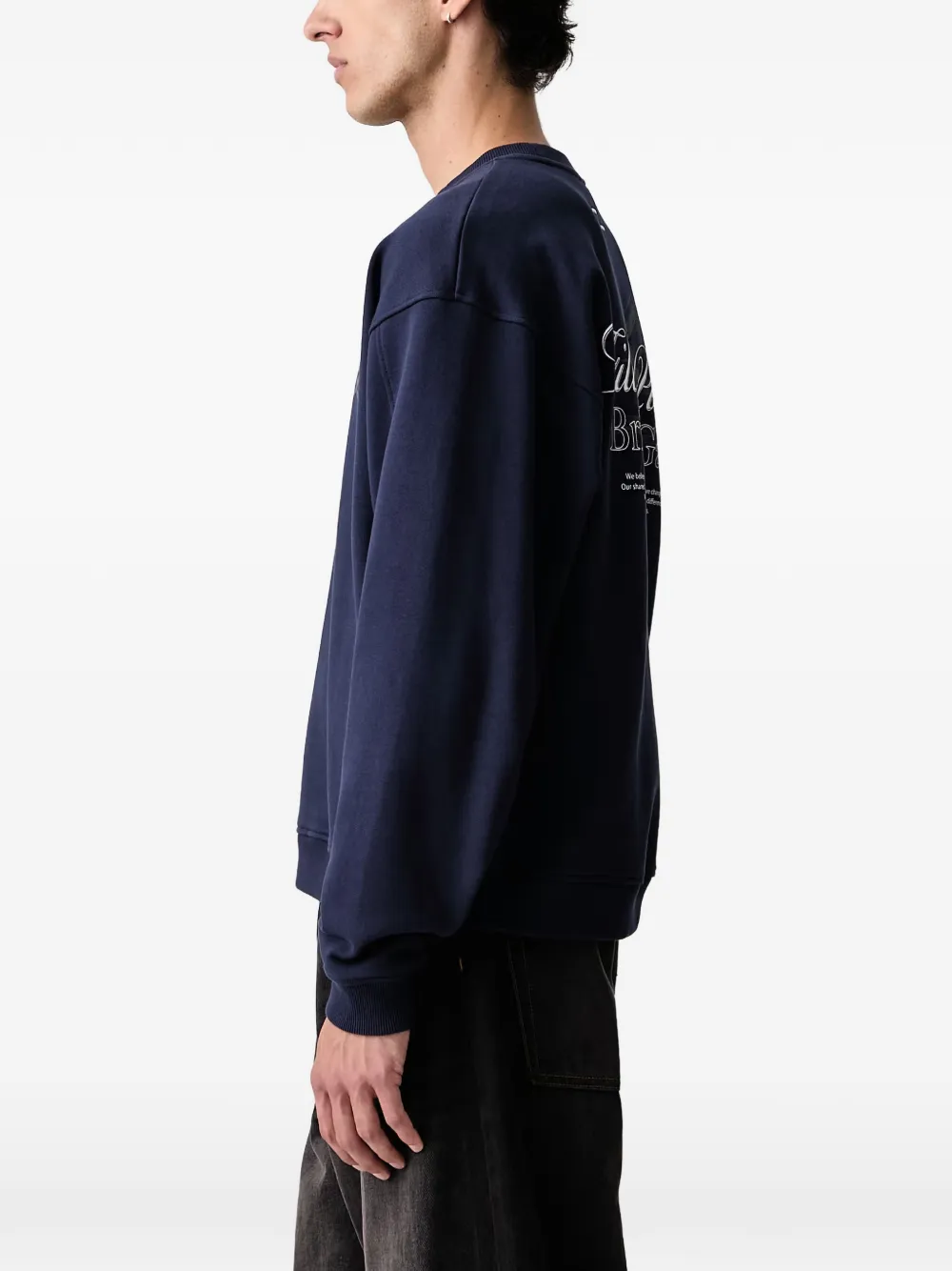 Filling Pieces Brisdge The Gap sweater met logo-print Blauw