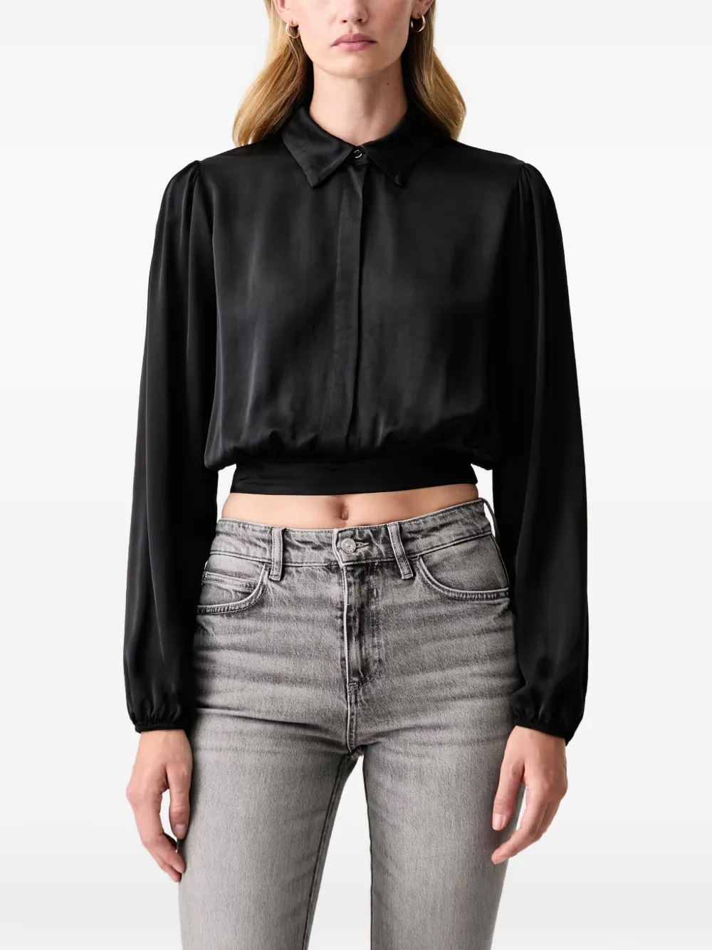 FRACOMINA cropped long-sleeve shirt