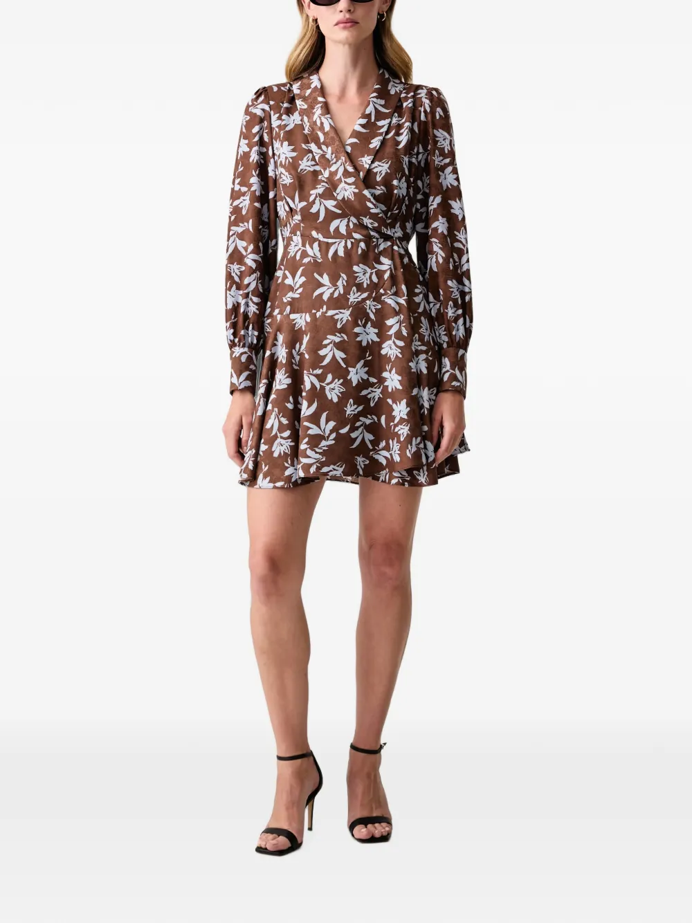 FRACOMINA floral-print wrap mini dress