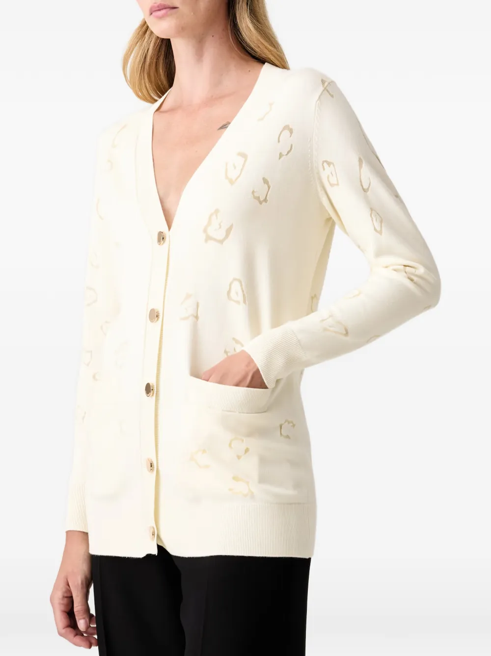 FRACOMINA Vest met luipaardprint Beige