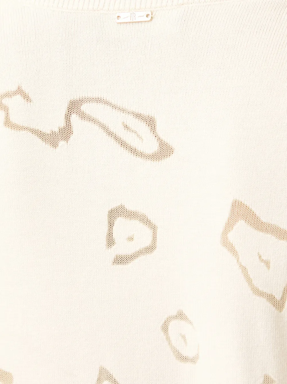 FRACOMINA Vest met luipaardprint Beige