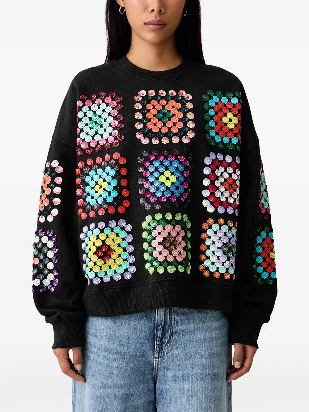 Essentiel Antwerp sweat à sequins brodés - Noir Essentiel Antwerp sweat à sequins brodés - Noir