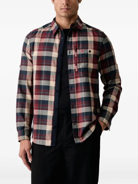 Fjällräven Fjällglim check-print zip-pocket shirt