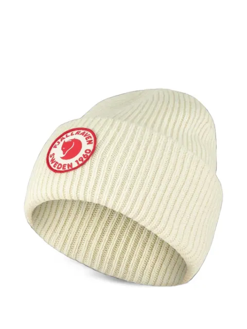 Fjällräven logo-patch ribbed-knit beanie hat