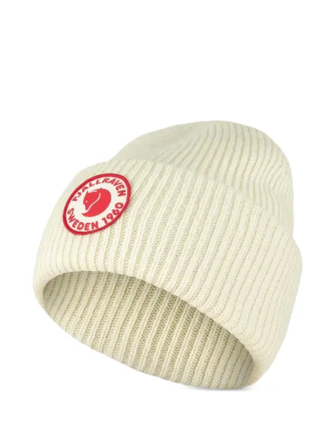 Fjällräven logo-patch ribbed-knit beanie hat