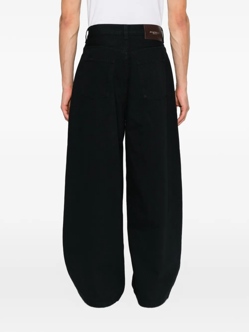 JW Anderson Jeans met geplooid detail Zwart