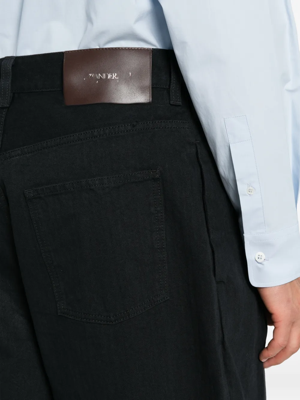 JW Anderson Jeans met geplooid detail Zwart