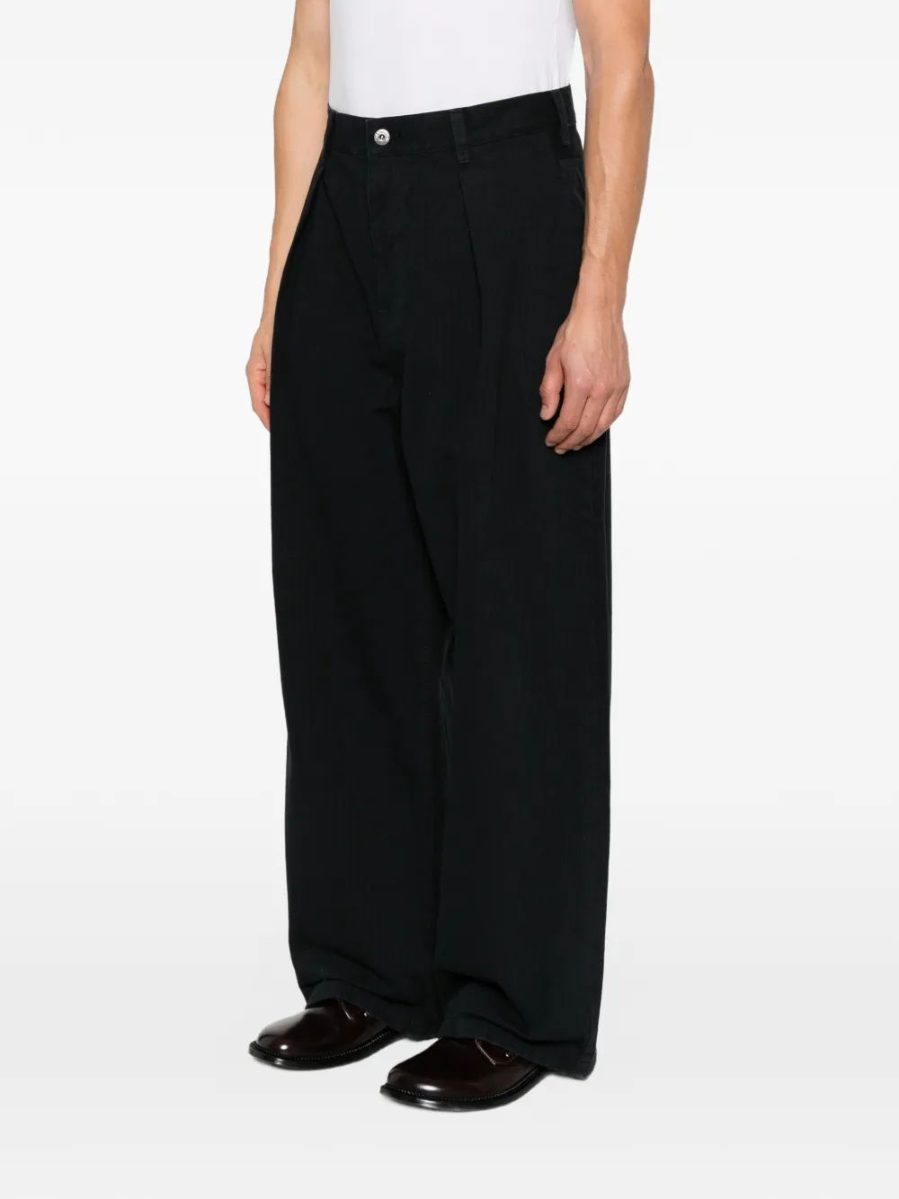 JW Anderson Jeans met geplooid detail Zwart