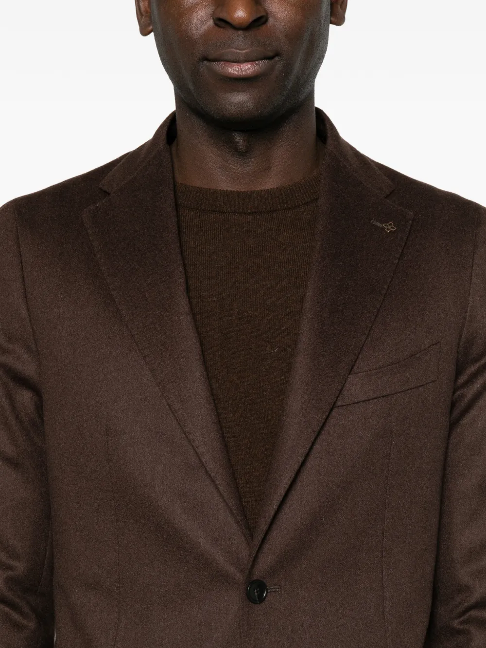 Tagliatore Blazer met enkele rij knopen en gekerfde revers Bruin
