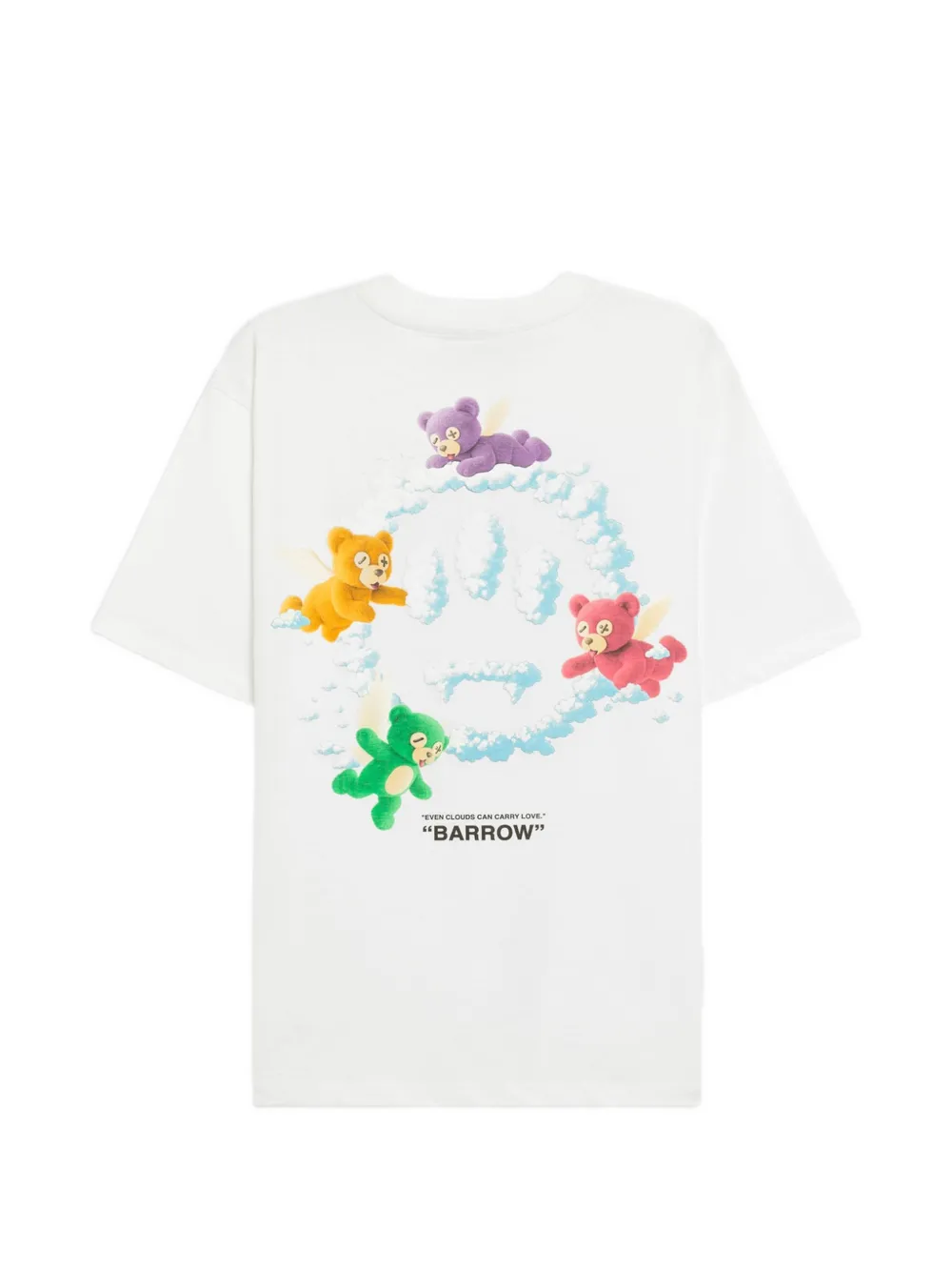 BARROW T-shirt met print Wit