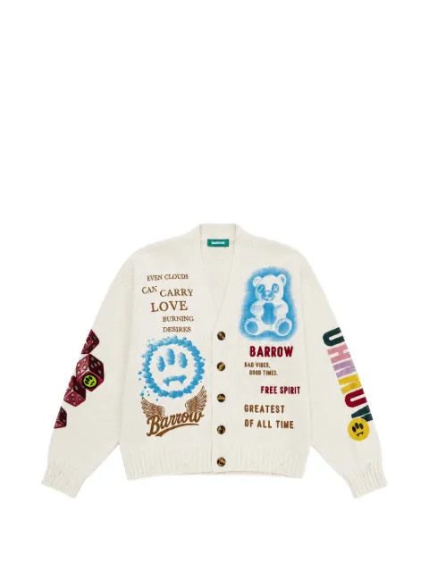 BARROW graphic-print button-up cardigan