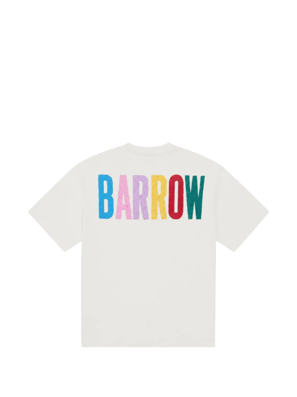 BARROW T-shirt met logoprint en grafische print Beige