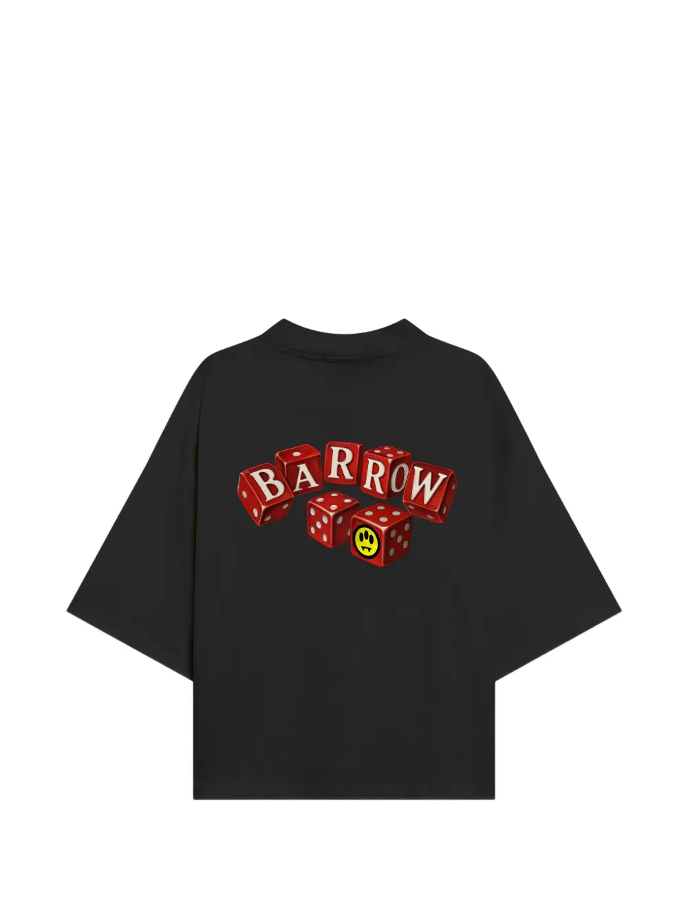BARROW T-shirt met dobbelsteenprint Zwart