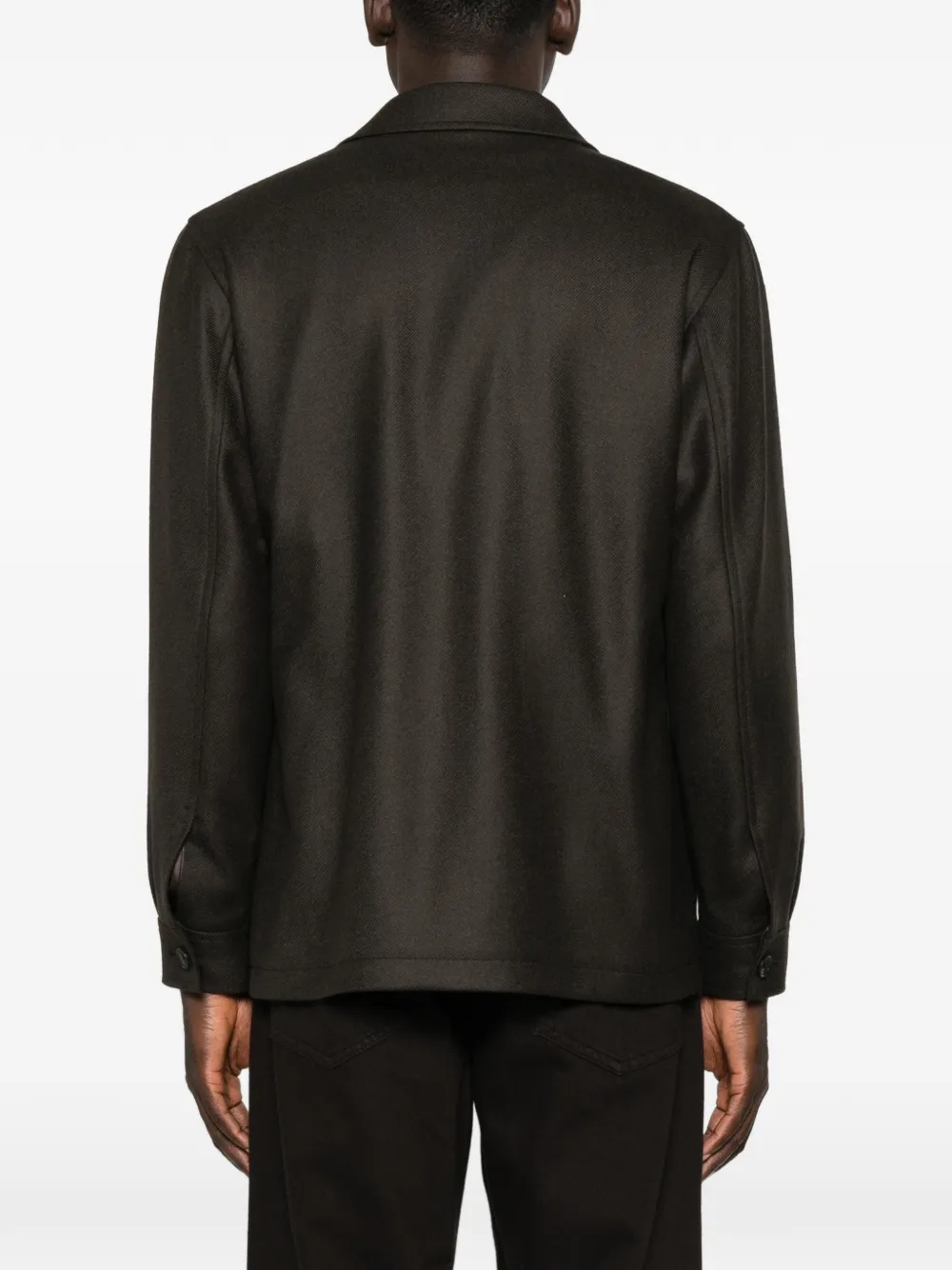 Tagliatore Calvin shirtjack met knopen Bruin