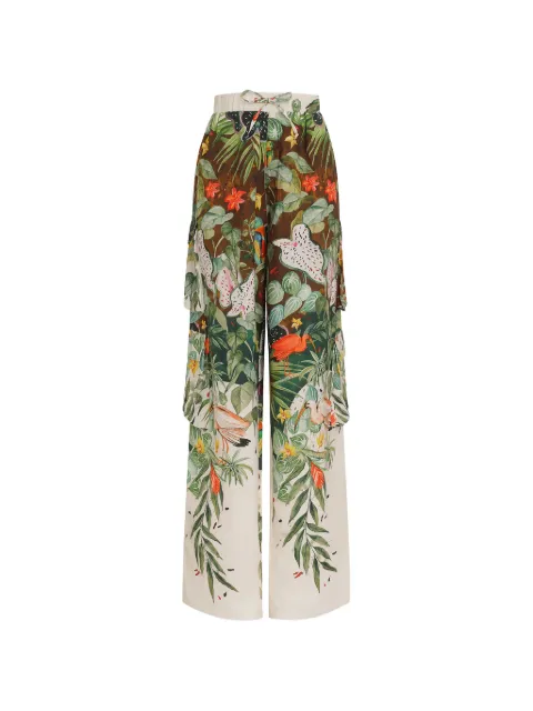 Amir Slama x Avatim tropical-print cargo pants