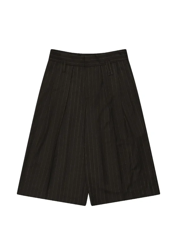Simone Rocha Pinstripe Wide-leg Shorts in Black