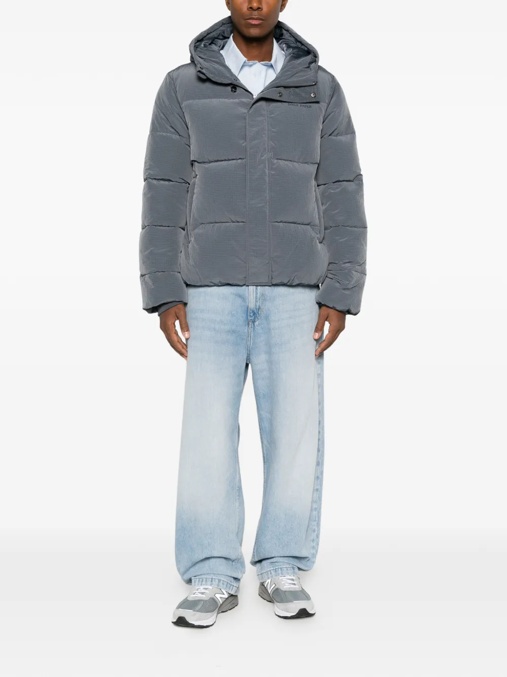 Daily Paper ripstop puffer jacket Grijs